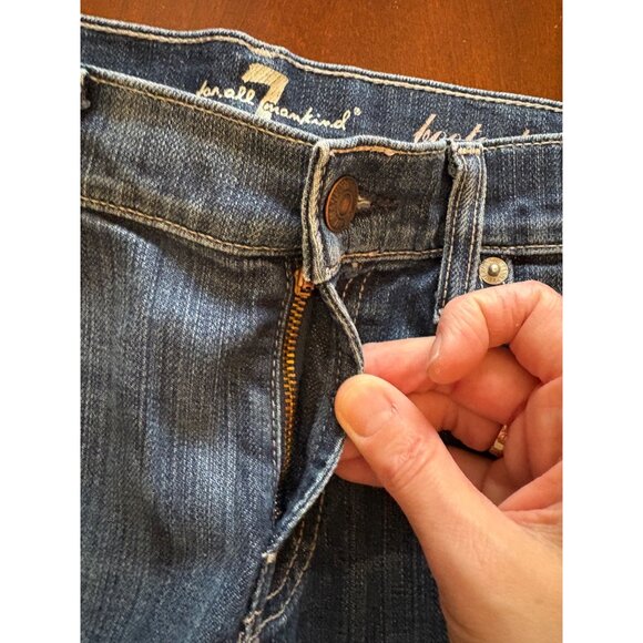 7 For All Mankind SFAM Y2K Bootcut Jeans Low Rise Medium Wash Size 29 - Picture 7 of 12
